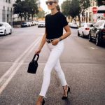 jean blanc femme