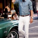 jean blanc homme