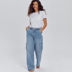 jean cargo femme