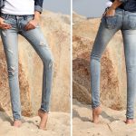 jean taille basse femme