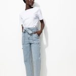 jeans taille haute femme