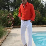 pantalon blanc homme