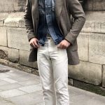 pantalon blanc homme