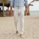 pantalon blanc homme