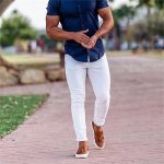 pantalon blanc homme