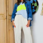 pantalon carotte femme