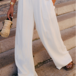 pantalon lin blanc