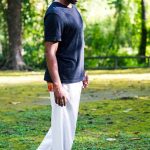 pantalon lin blanc