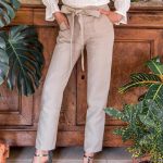 pantalon lin femme