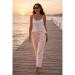 pantalon lin femme