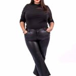 pantalon simili cuir femme