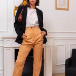 pantalon taille haute femme