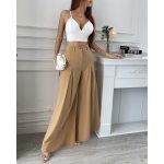 pantalon taille haute femme
