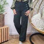 pantalon taille haute femme